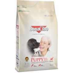 BonaCibo Puppy High Energy Chicken&Rice with Anchovy корм для активних цуценят (курка/рис/анчоуси) - 3 kg